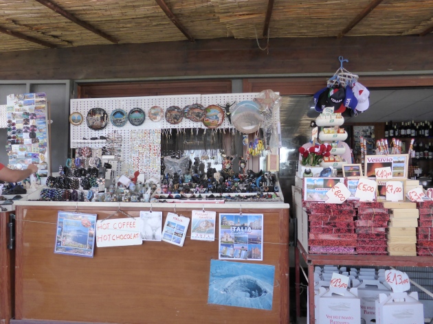 small shop up on Mount Vesuvius .