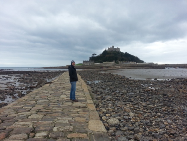 Hidden causeway becomes visible at low tide