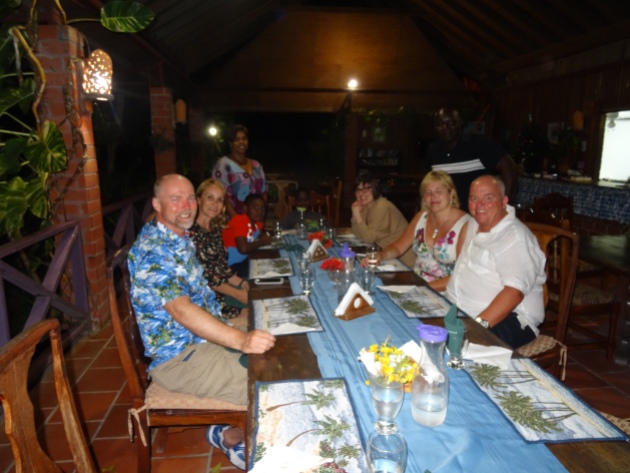 Dinner with a Tobagonian family at their Eco-Hotel