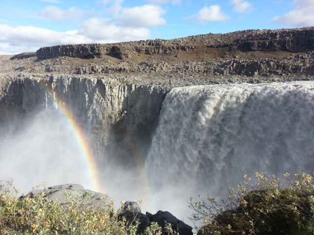 Dettifoss and a rainbow 